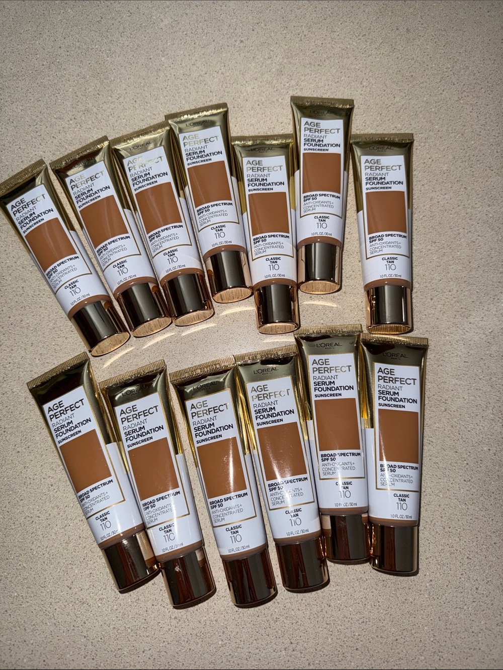 13 pcs L'Oreal Age Perfect Radiant Serum Foundation RESELLER BUNDLE